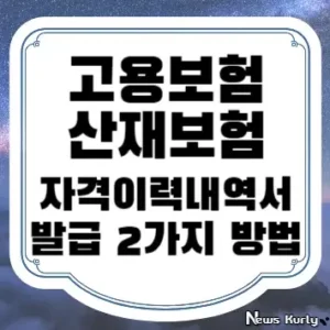 고용보험 산재보험 자격이력내역서 발급 2가지 방법