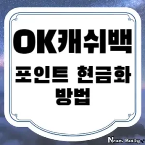 OK캐쉬백 포인트 현금화 방법