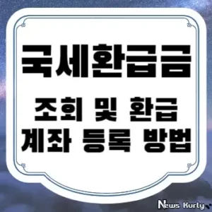 국세환급금 조회 및 환급 계좌 등록 방법