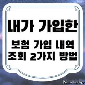 내 보험 가입 내역 조회 2가지 방법