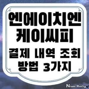 엔에이치엔케이씨피 결제 내역 조회 방법 3가지