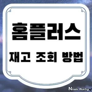 홈플러스 재고 조회 방법