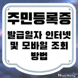 주민등록증 발급일자 인터넷 및 모바일 조회 방법