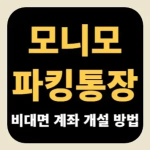 모니모 파킹통장 비대면 계좌 개설 방법