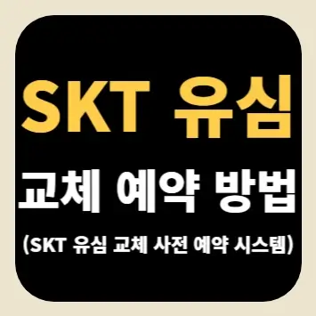 SKT 유심 교체 예약 방법(SKT 유심 교체 사전 예약 시스템)