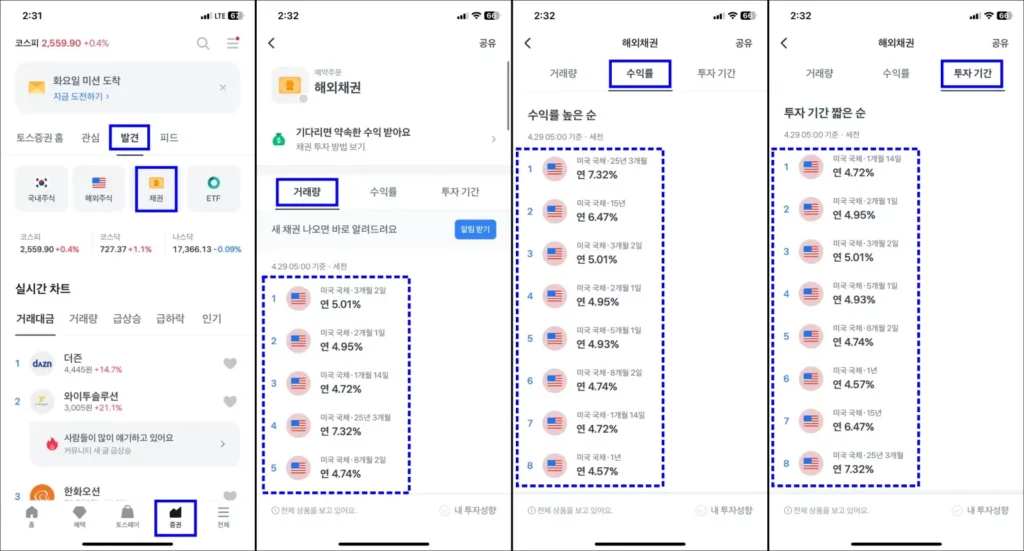 토스뱅크 미국채권 장외채권 투자 방법 1