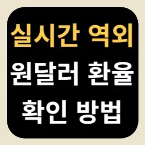 실시간 역외 원달러 환율 확인 방법
