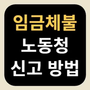 임금체불 노동청 신고 방법