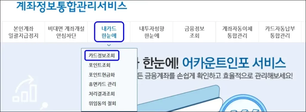 발급 카드 조회 1