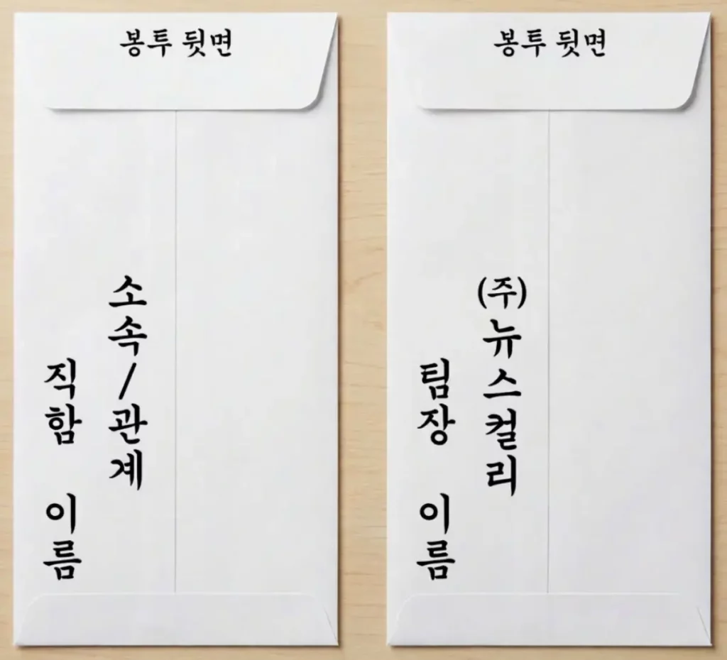 축의금 봉투 쓰는 법 축의금 봉투 뒷면 이름 쓰는 법