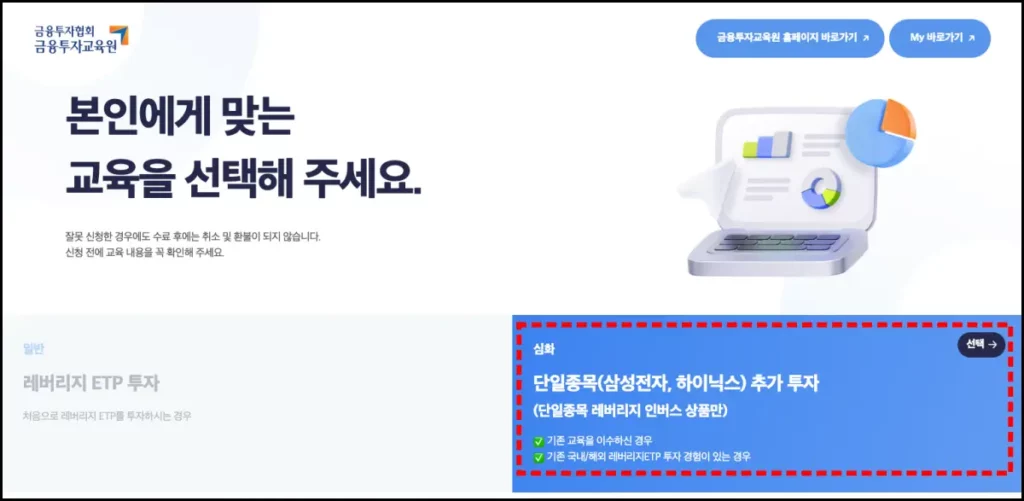 금융투자교육원 레버리지 ETF 교육 신청 방법 금융투자교육원 레버리지 ETF 교육 신청 방법 3