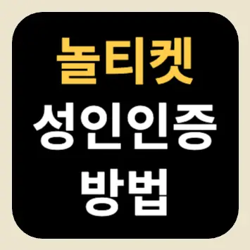 놀티켓 성인인증 방법 놀티켓 성인인증 방법