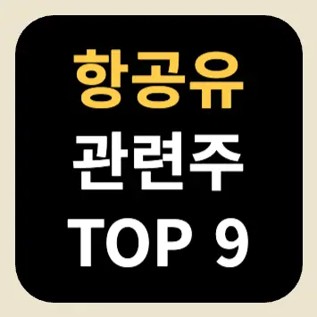 항공유 관련주 TOP 9 항공유 관련주 TOP 9