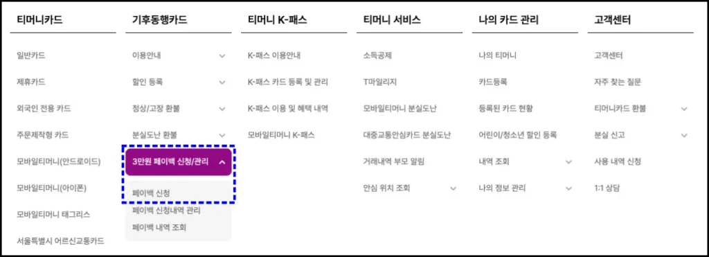 기후동행카드 환급 신청 방법 기후동행카드 환급 신청 방법 1