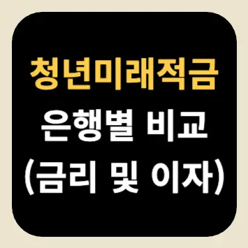 청년미래적금 은행별 비교(금리 및 이자) 청년미래적금 은행별 비교(금리 및 이자)