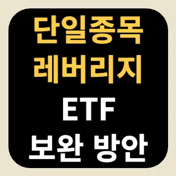 단일종목 레버리지 ETF 보완 방안(시행 시기 포함) 단일종목 레버리지 ETF 보완 방안(시행 시기 포함)